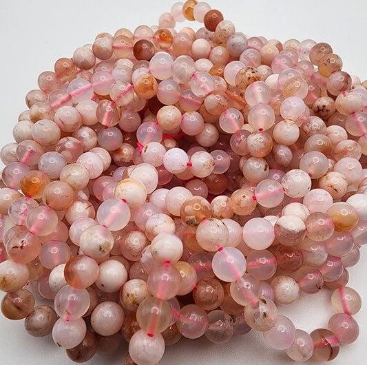 6mm Cherry Blossom Round Bead Strand.