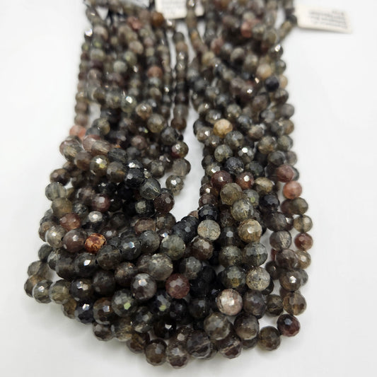 6mm Chrysoberyl Round Faceted Bead Strand.