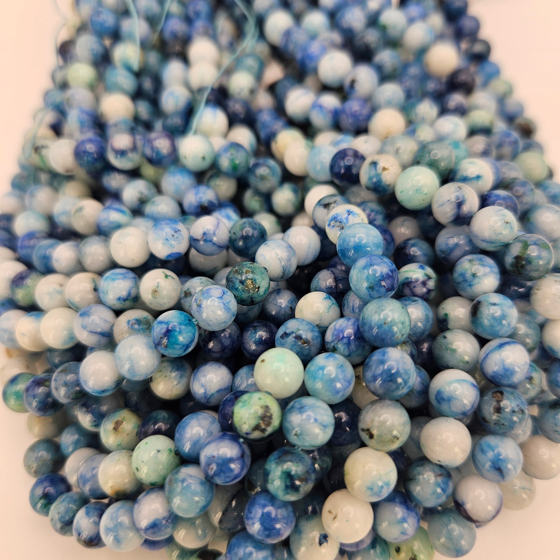 6mm Chrysocolla Round Bead Strand.