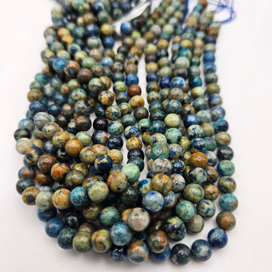 6mm Chrysocolla Round Smooth.