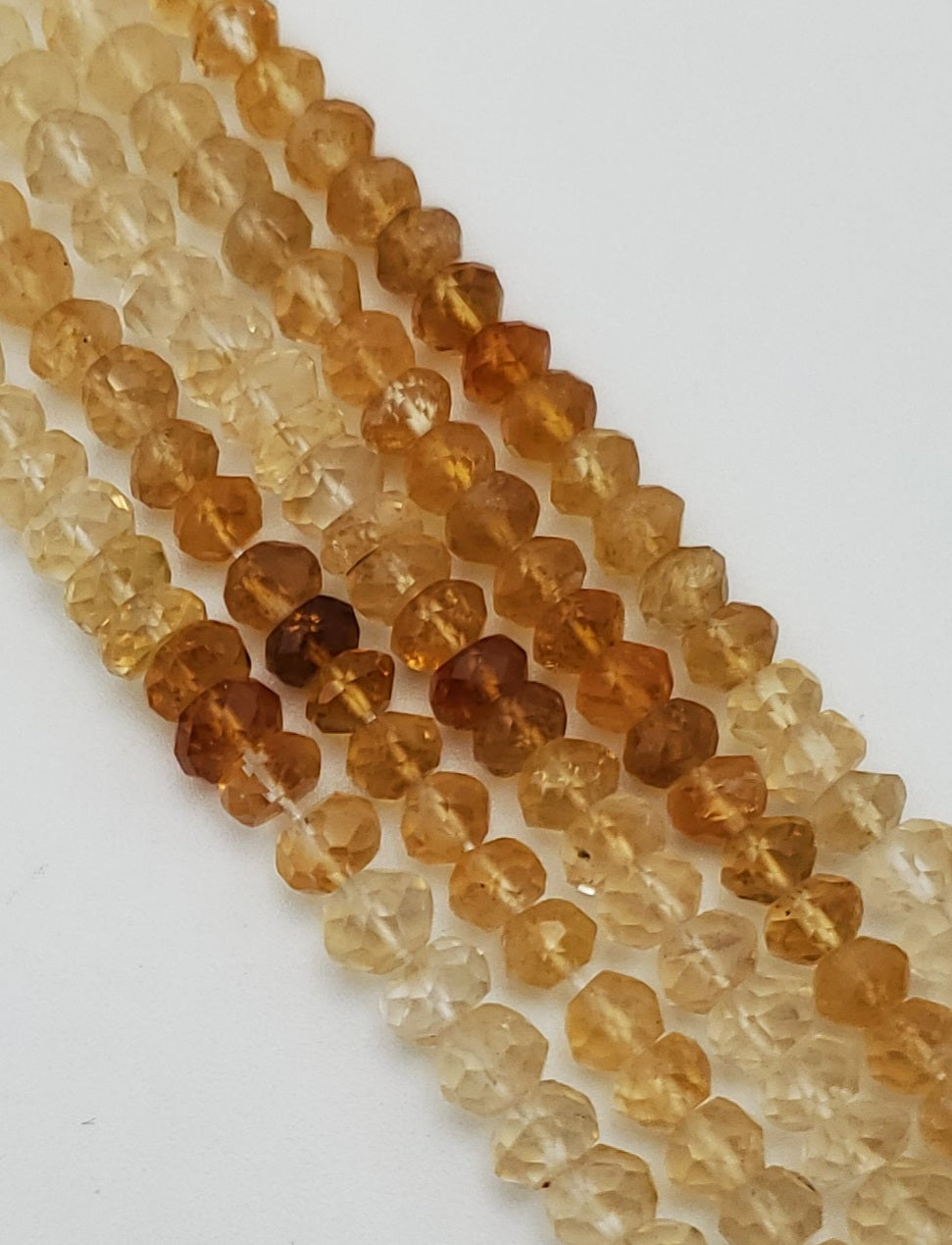 6mm Citrine Faceted Rondelle Bead Strand.