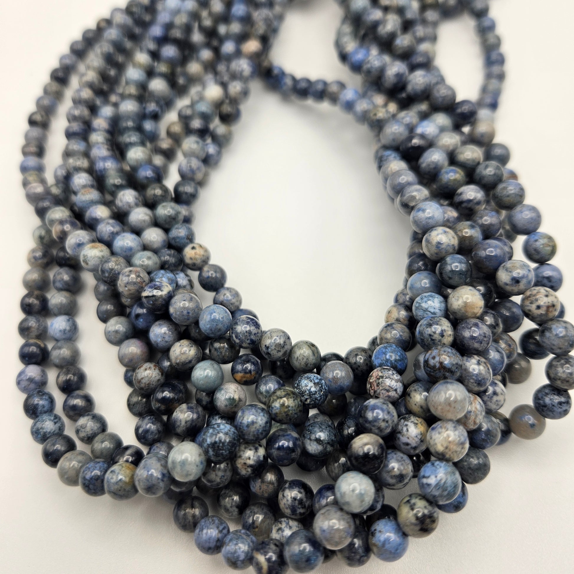 6mm Dumortierite Round Bead Strand.