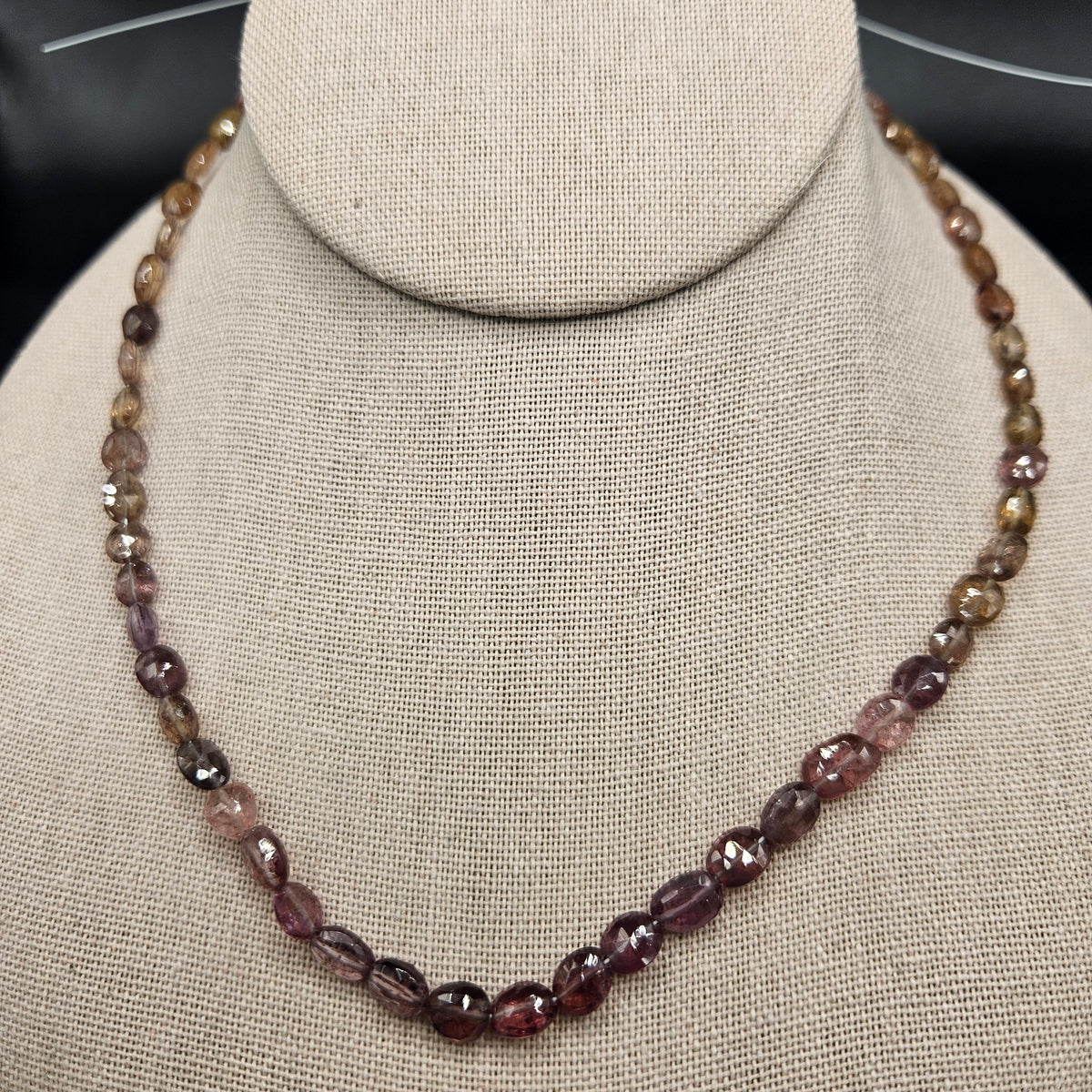 6mm Faceted Color Change Garnet Oval Bead Strand.