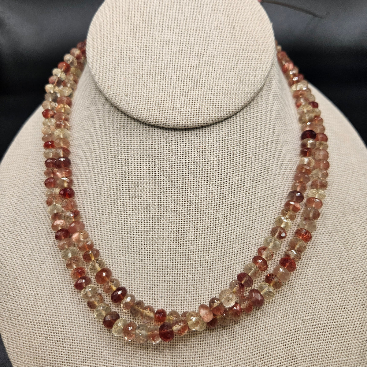 6mm Faceted Oregon Sunstone Rondelle Bead Strand.