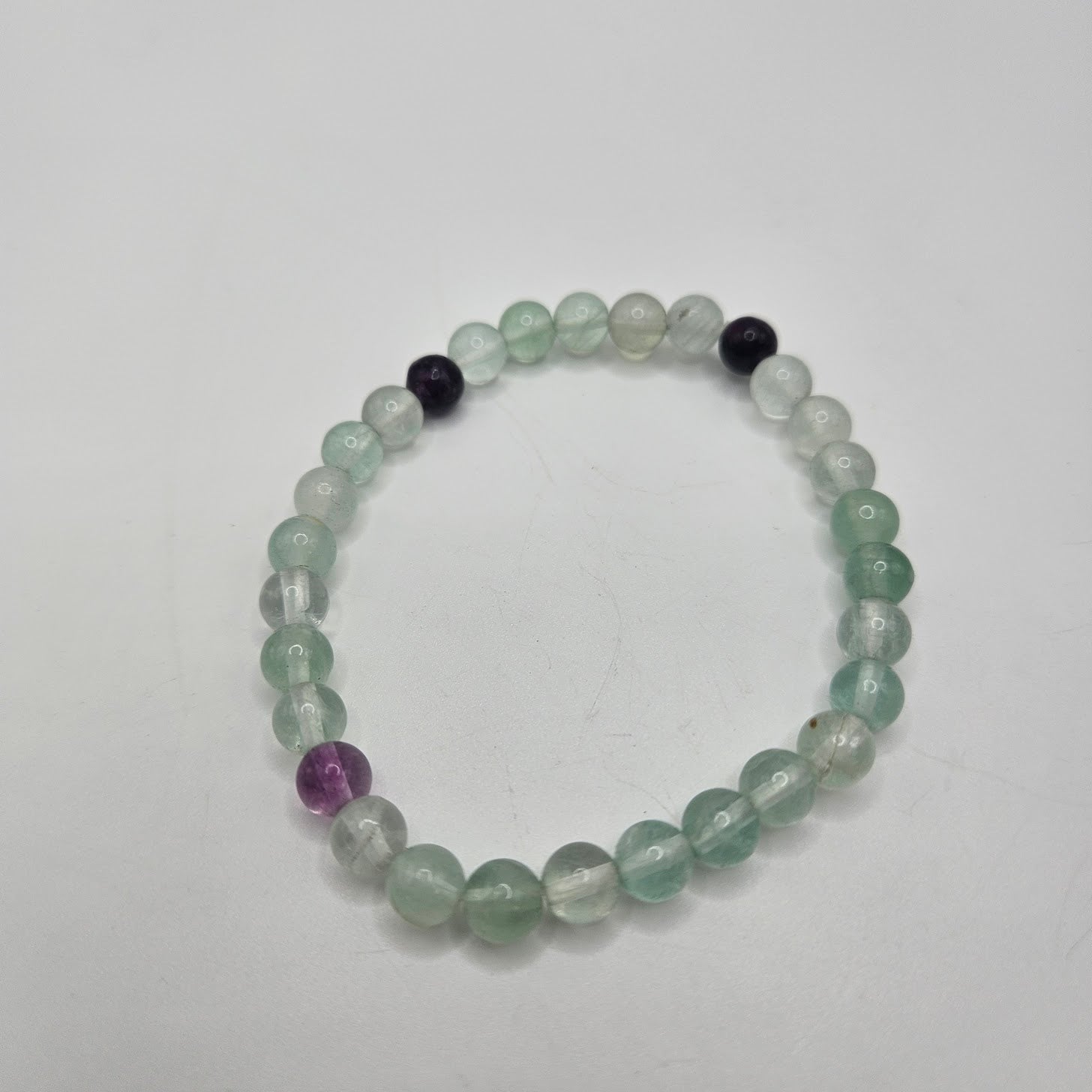 6mm Fluorite Stretch Bracelet.