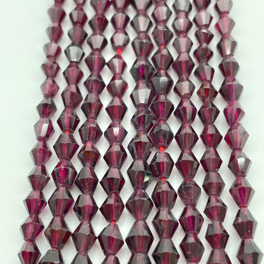 6mm Garnet Bicone Strand.