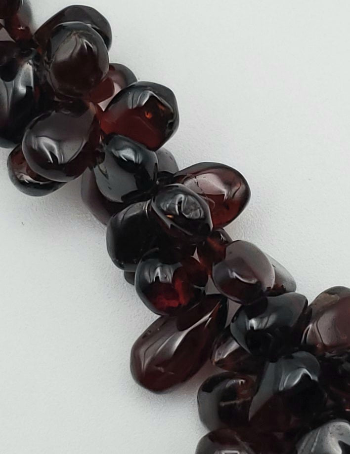 6mm Garnet Top Drill Bead Strand.