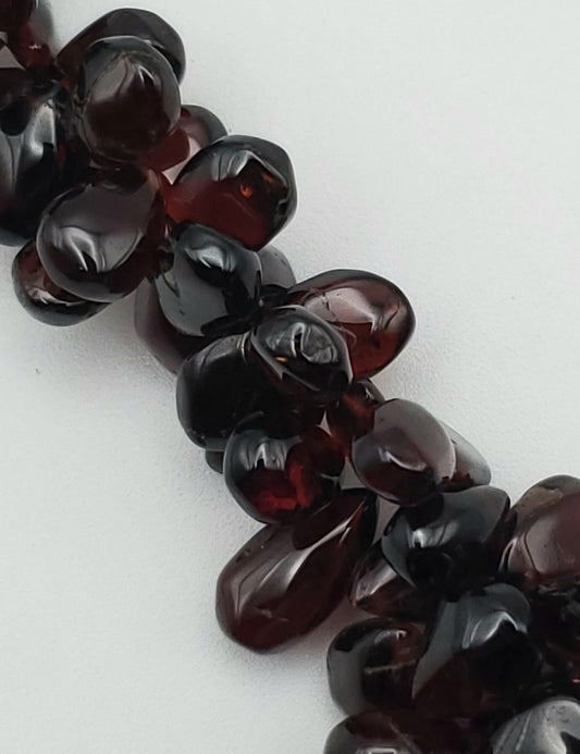 6mm Garnet Top Drill Bead Strand.