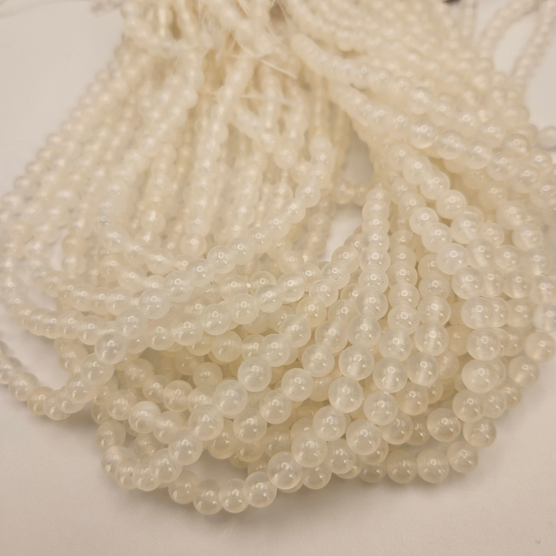 6mm Gypsum Round Bead Strand.