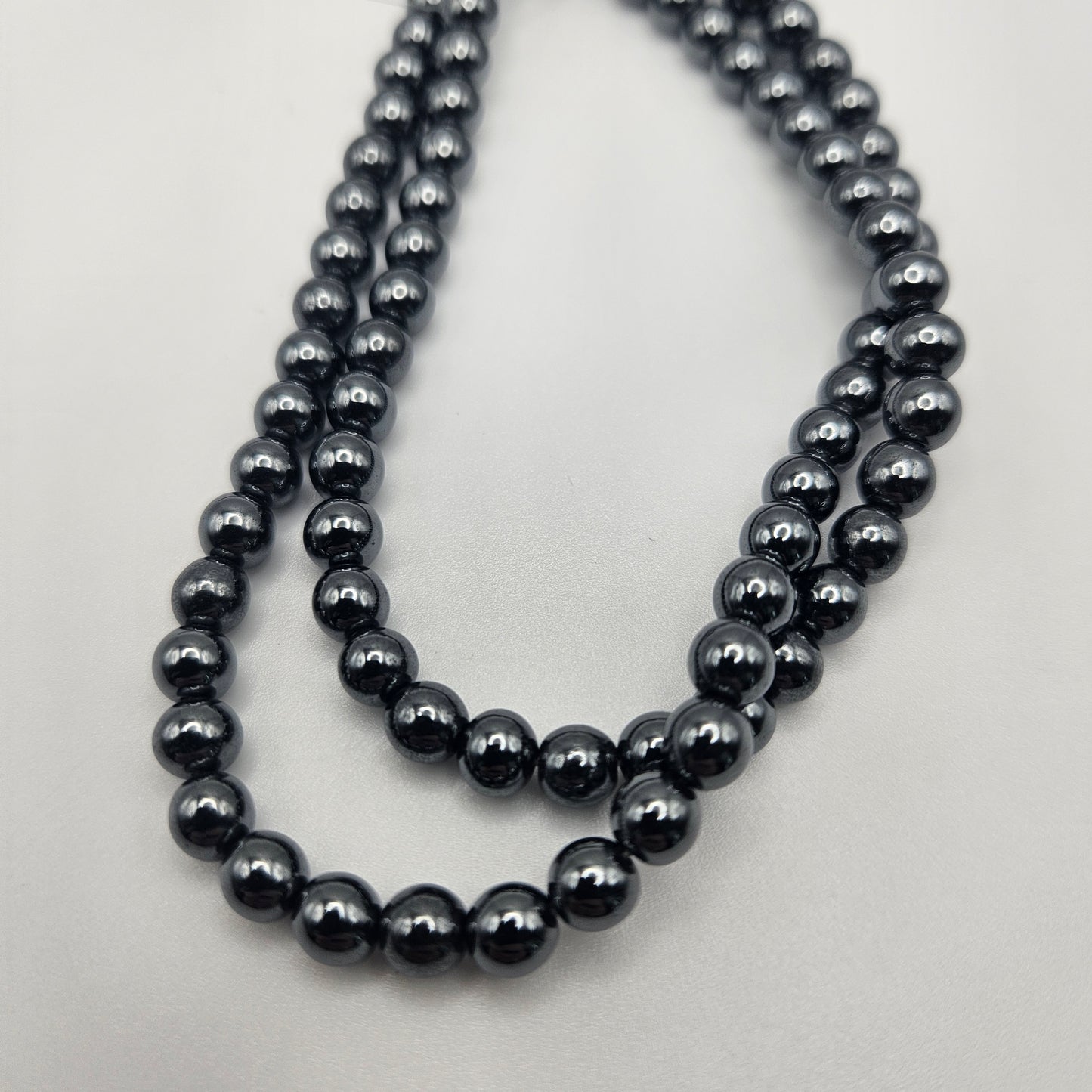 6mm Hematite Round Bead Strand.