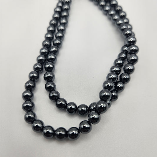 6mm Hematite Round Bead Strand.
