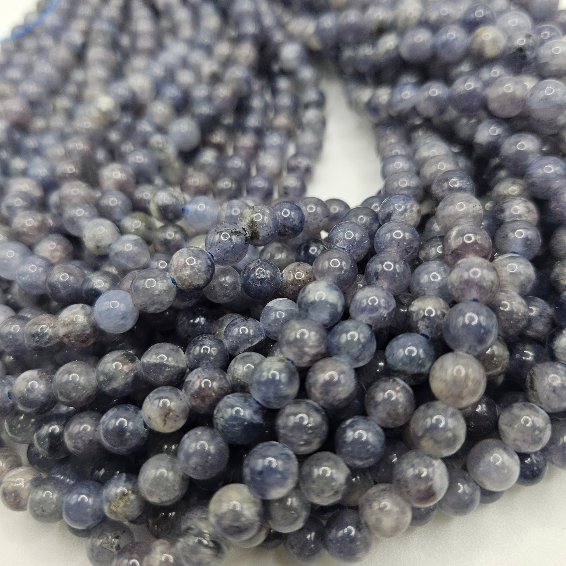 6mm Iolite Round Bead Strand.