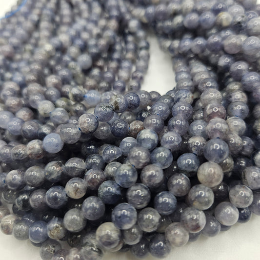 6mm Iolite Round Bead Strand.