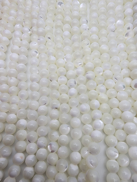 6mm Mother of Pearl Round Beads.