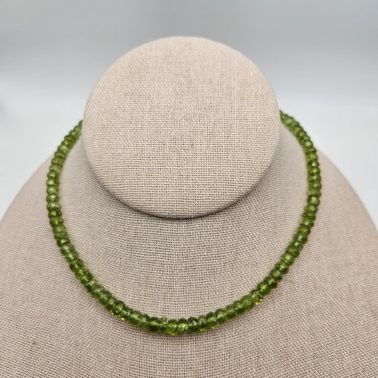6mm Peridot Faceted Bead Strand.