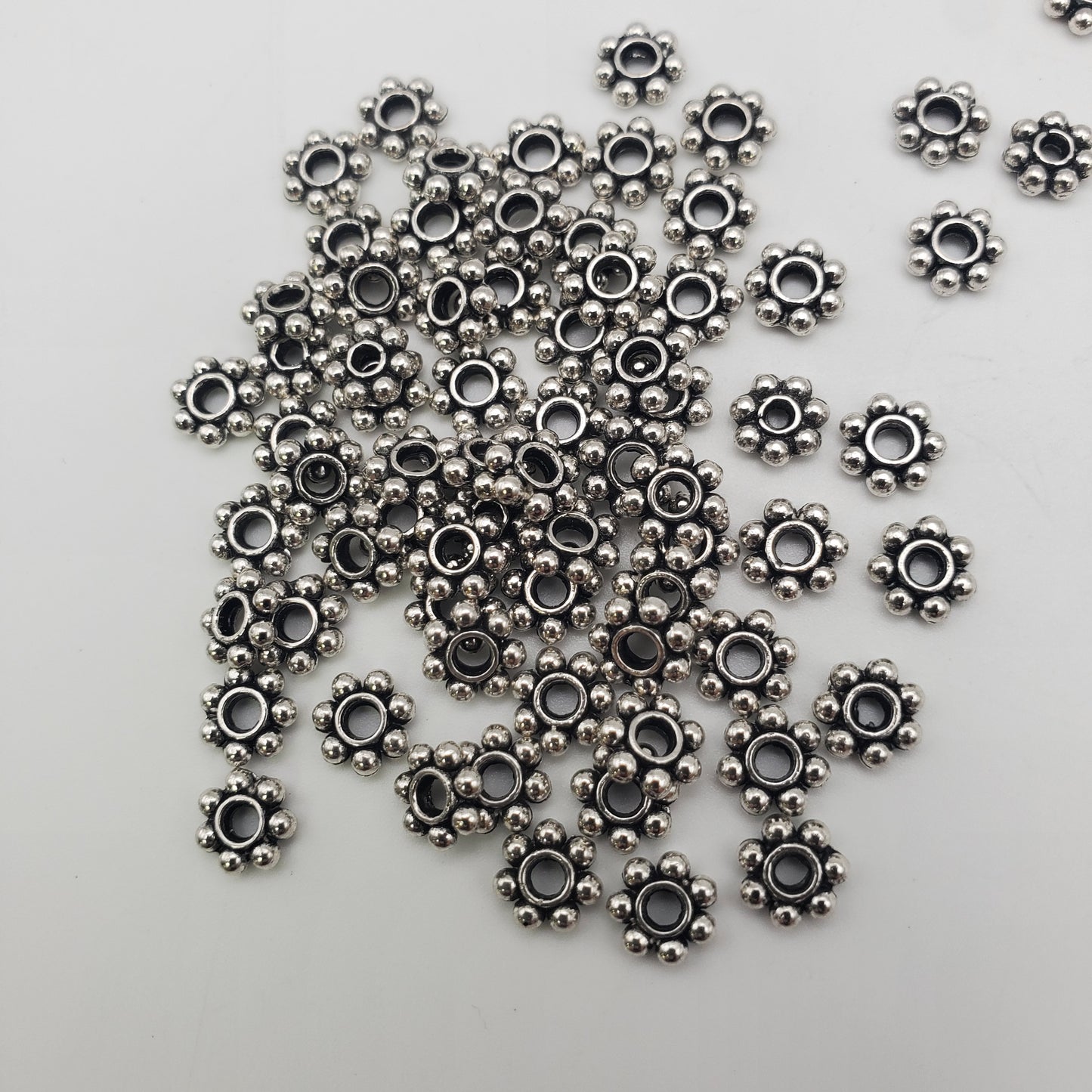 6mm Pewter Daisy Spacer.