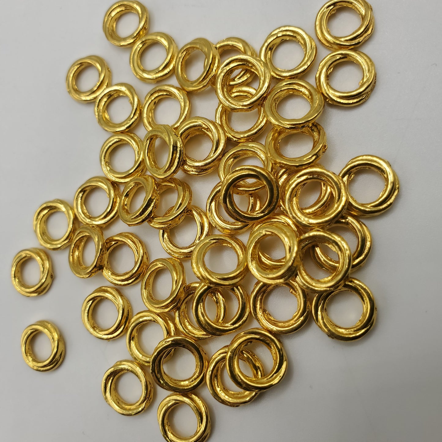 6mm Pewter Gold Ring.
