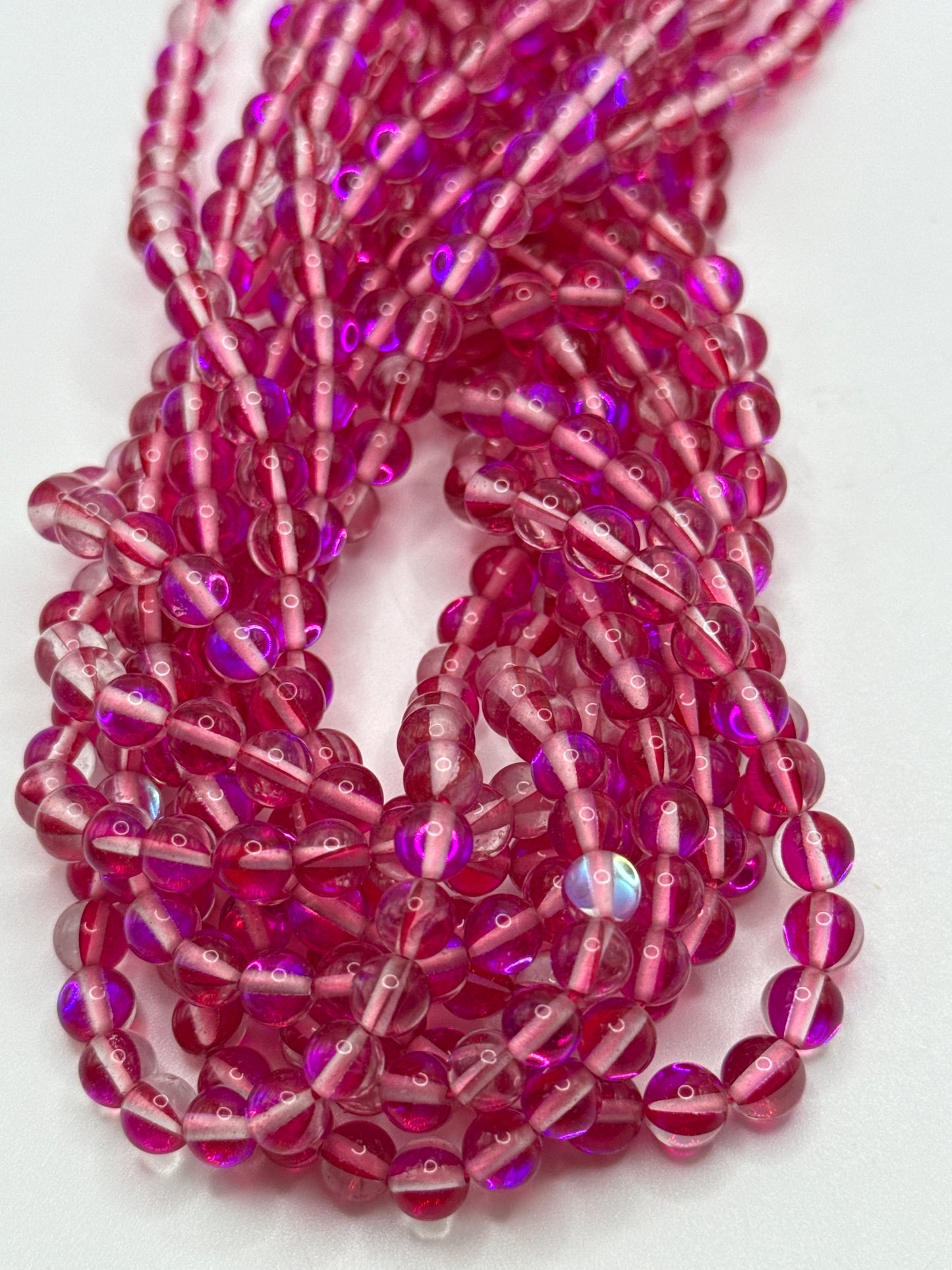 6mm Pink Mermaid Glass.