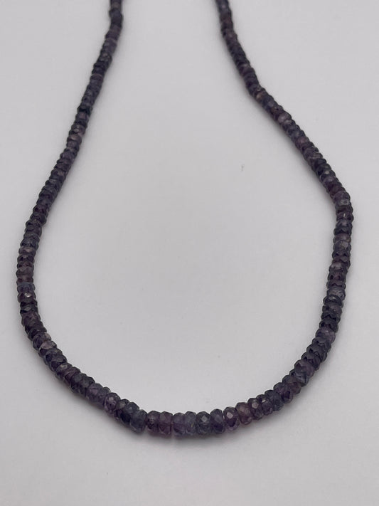 6mm Purple Spinel Faceted Rondell Bead Strand.