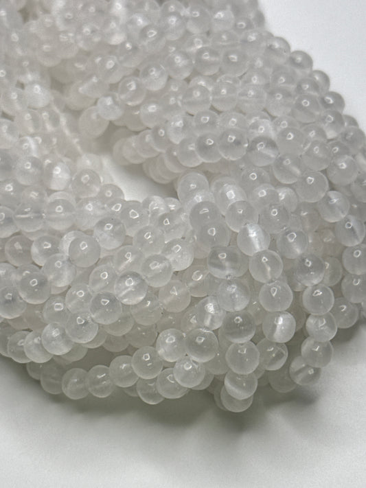 6mm Selenite Round Smooth.