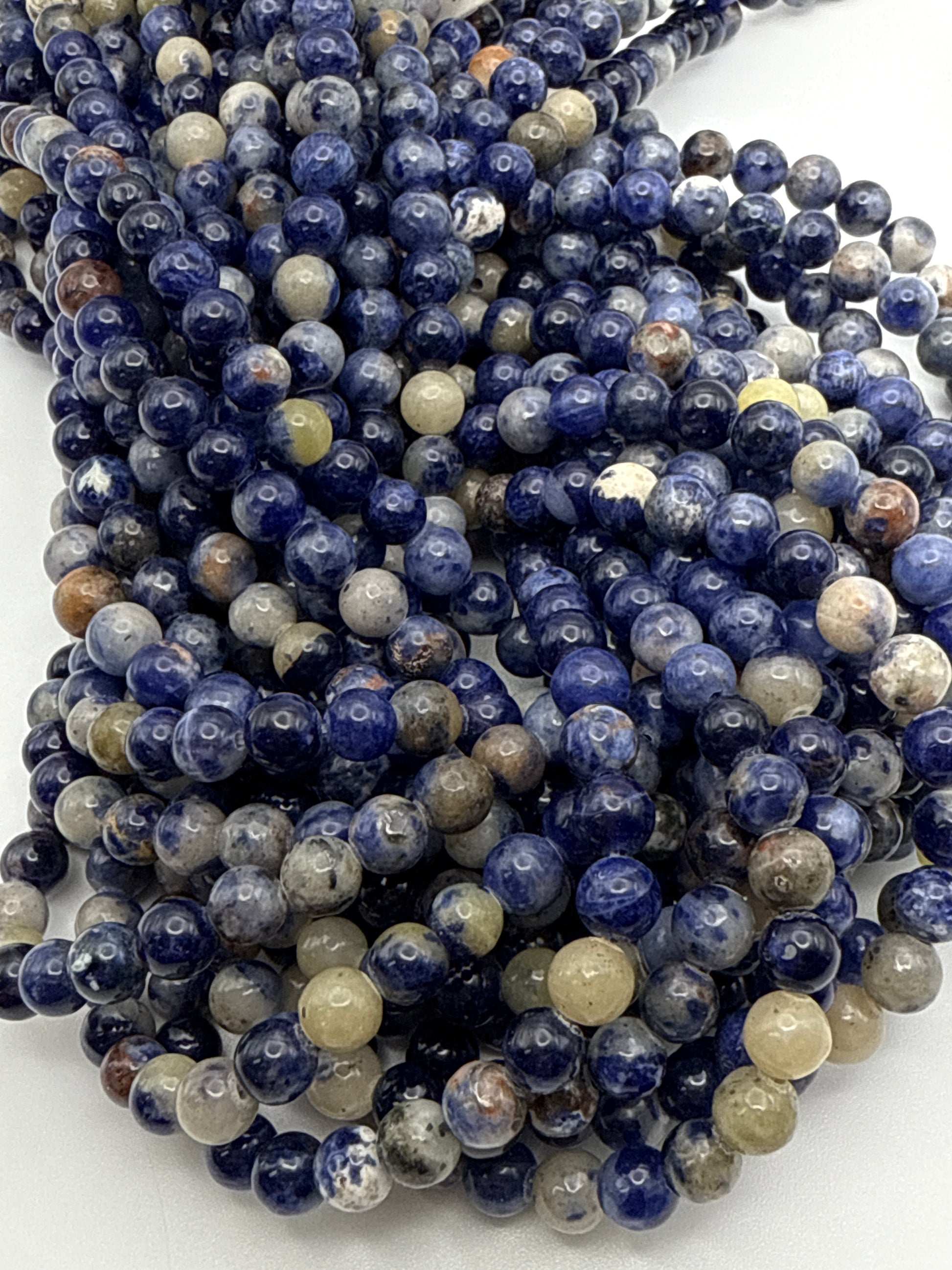 6mm Sodalite Round Beads.