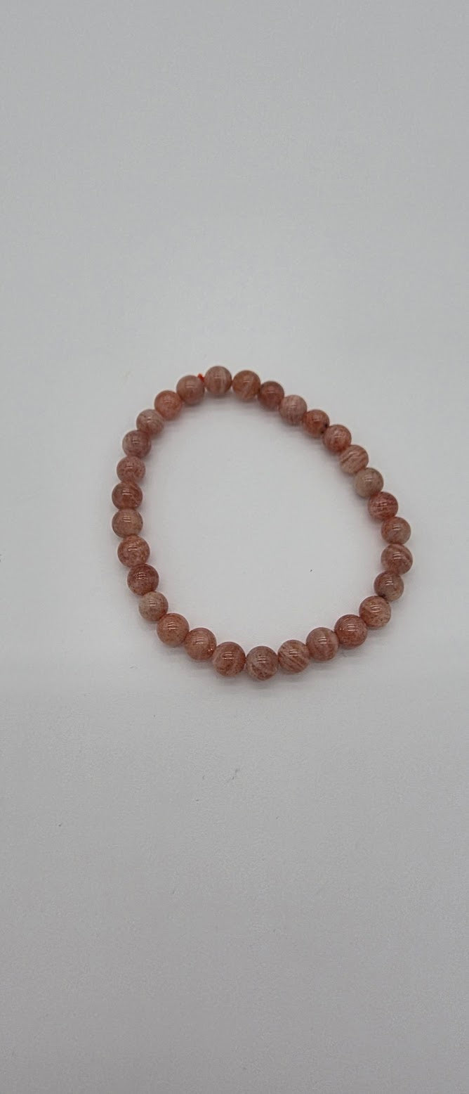 6mm Sunstone Stretch Bracelet.