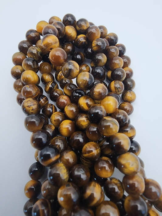 6mm Tiger's Eye Round Bead Strand.