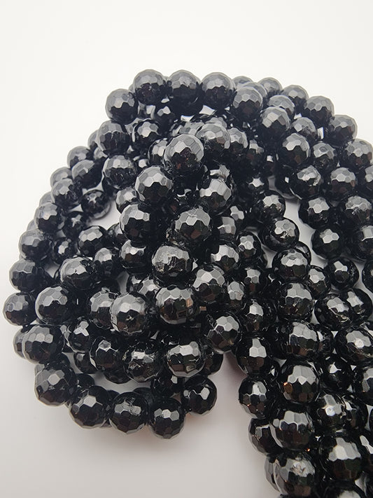 6mm Tourmaline Faceted Bead Strand.