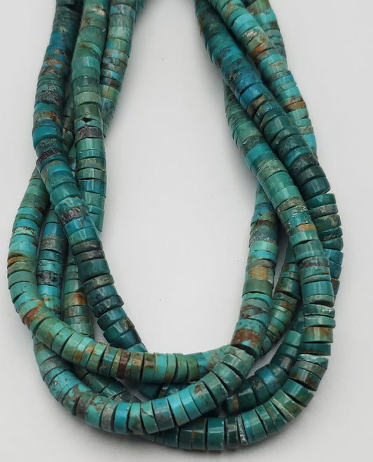 6mm Turquoise Heishi Bead Strand.