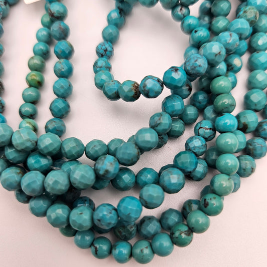6mm Turquoise Round Faceted.
