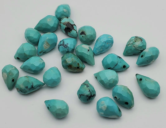 6mm Turquoise Top Drill Single Bead.