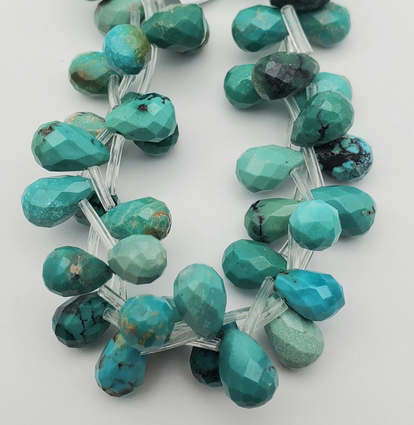6mm Turquoise Top Drill Bead Strand.
