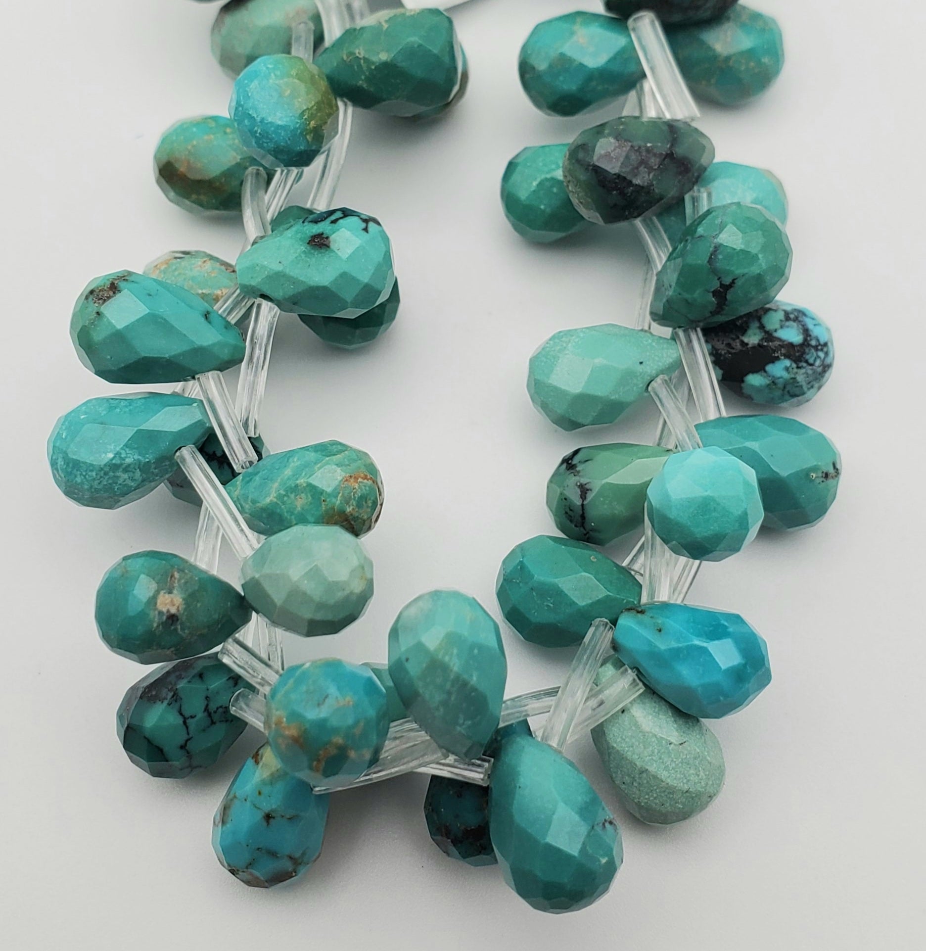 6mm Turquoise Top Drill Bead Strand.