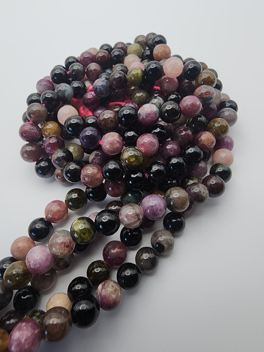 6mm Watermelon Tourmaline Round.