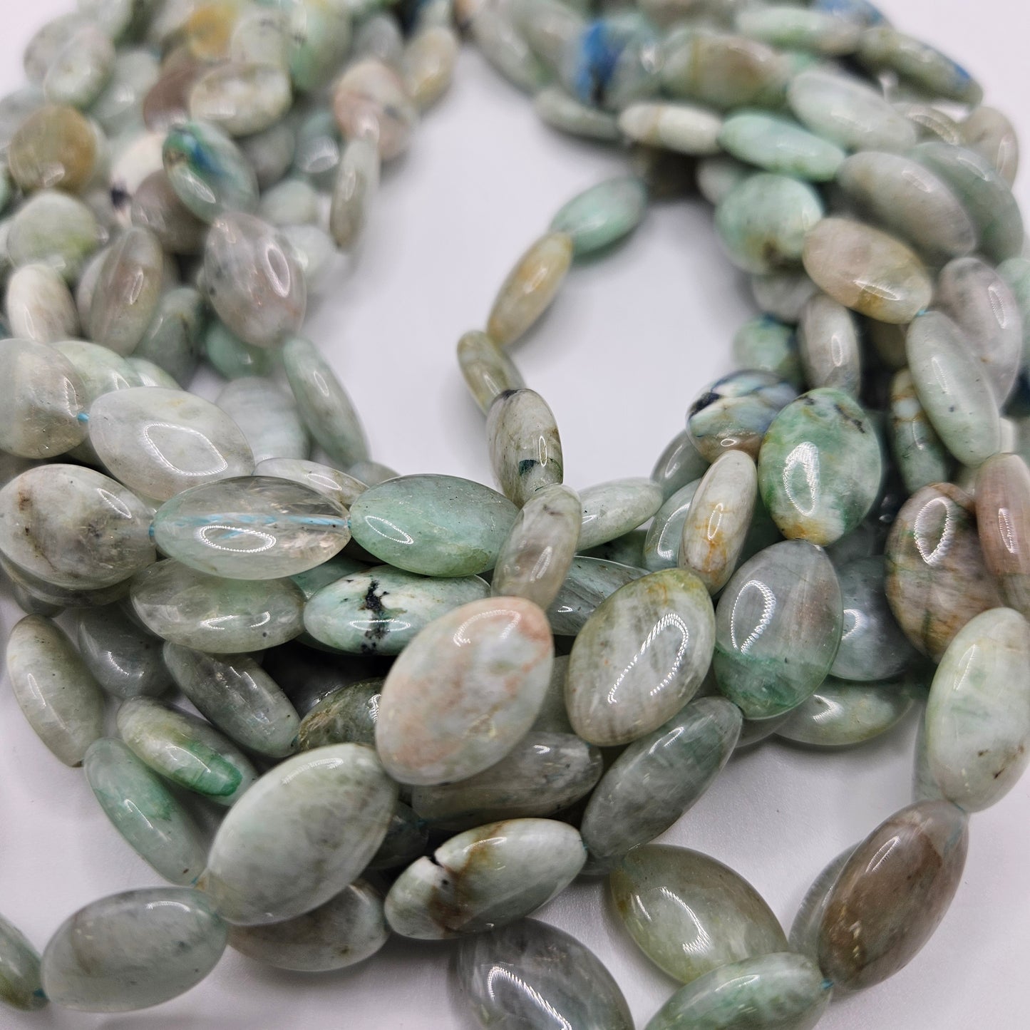 6x10mm Mixed Quartz Bead Strand. 