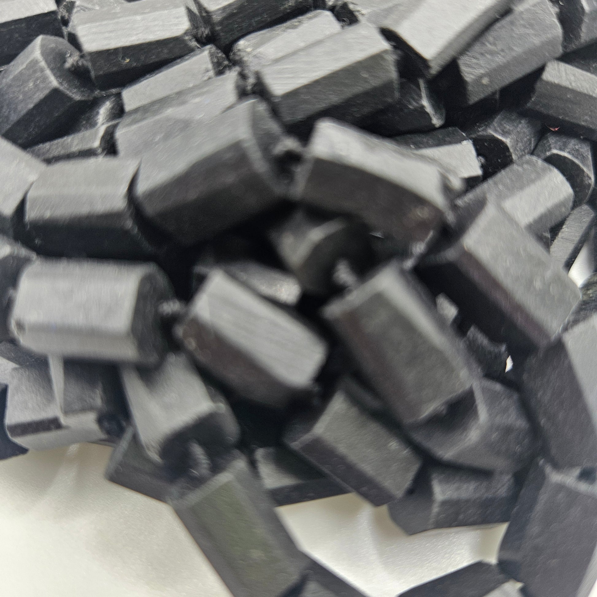 6x8mm Shungite Rough Barrel Beads.
