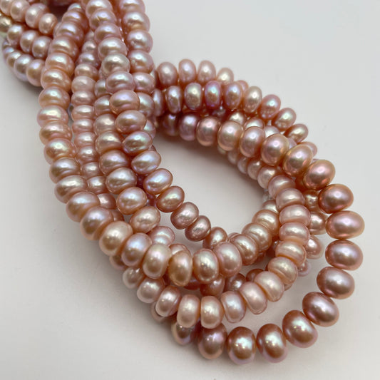 7-8mm Peach Pearl Heishe Strand