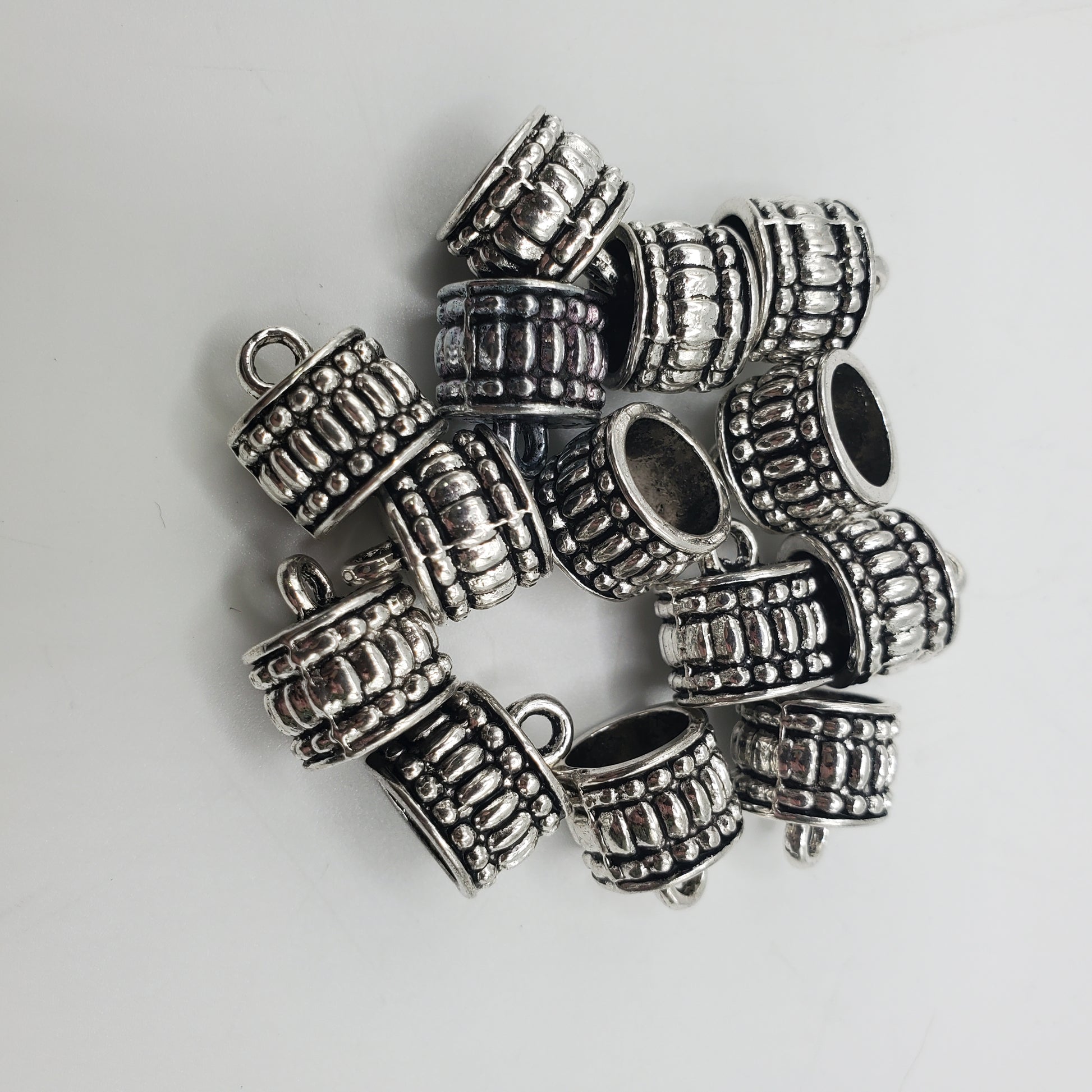 7x6mm Pewter Ornate End Cap.