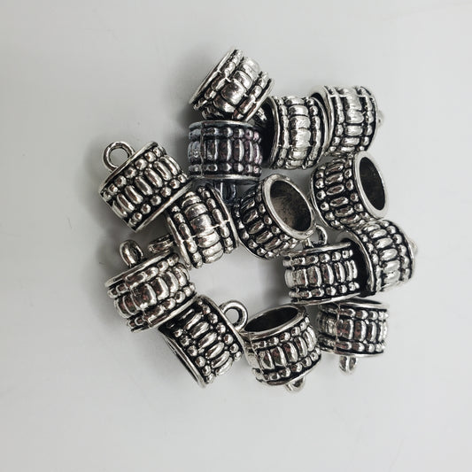 7x6mm Pewter Ornate End Cap.