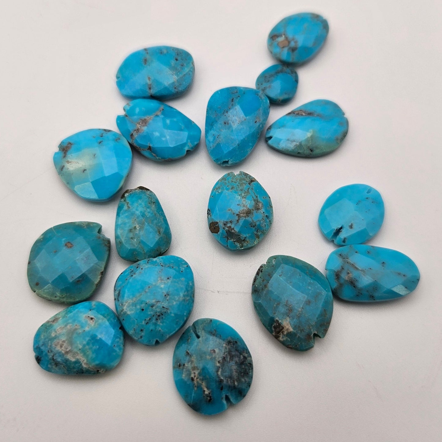8-14mm Turquoise Disc Single Bead.