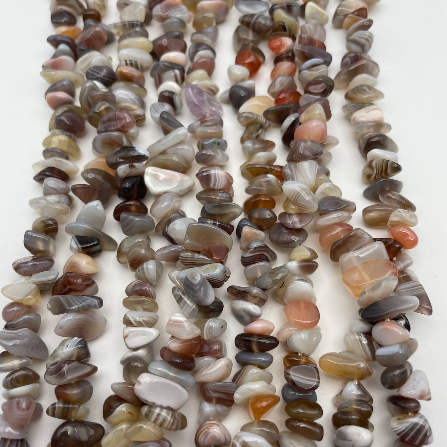 8mm Botswana Agate Chips Strand
