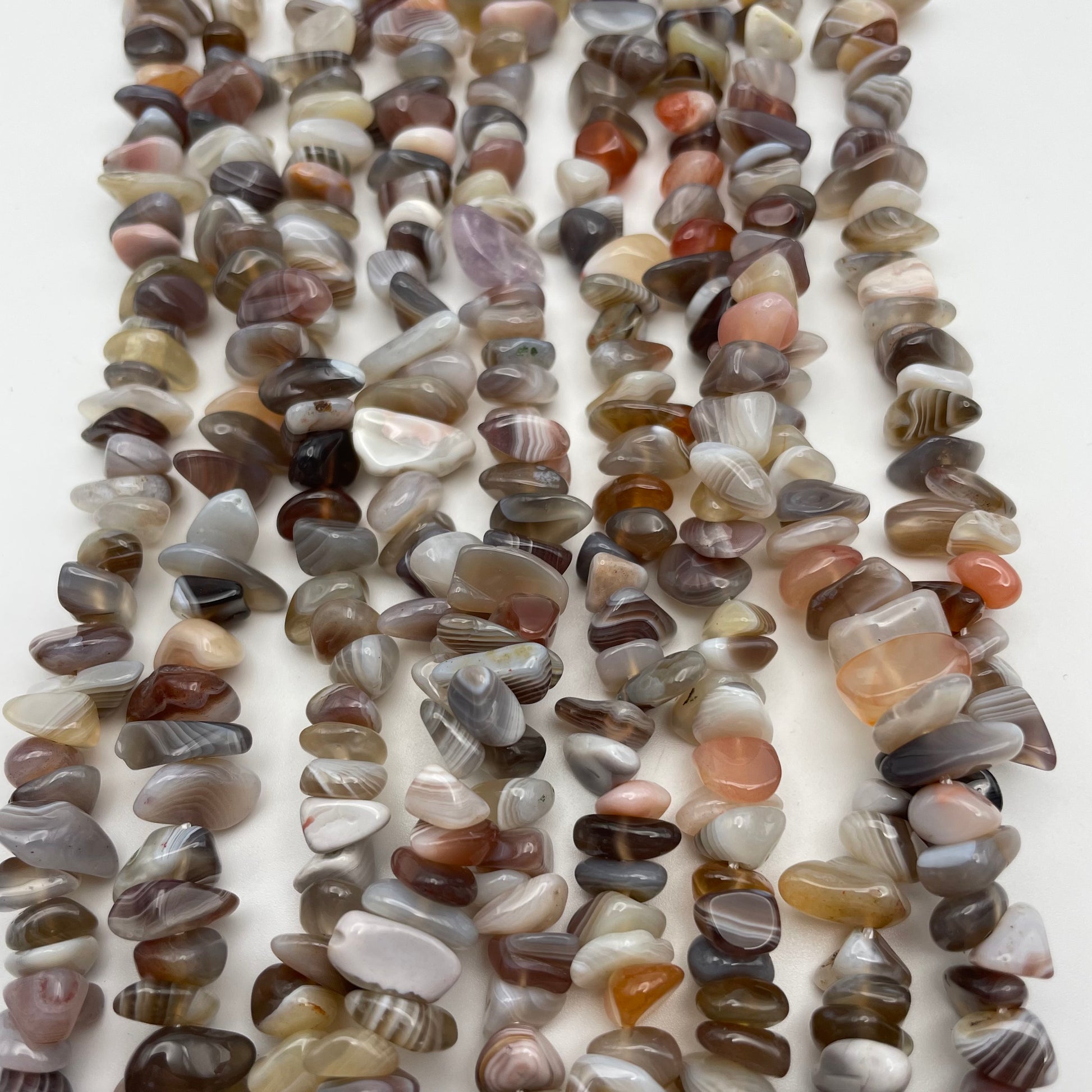 8mm Botswana Agate Chips Strand