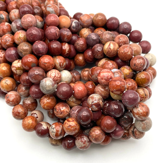 8mm Petrified Wood Smooth Round