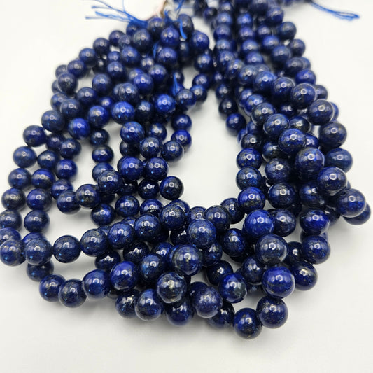 8mm AA Lapis Lazuli Round Bead Strand.