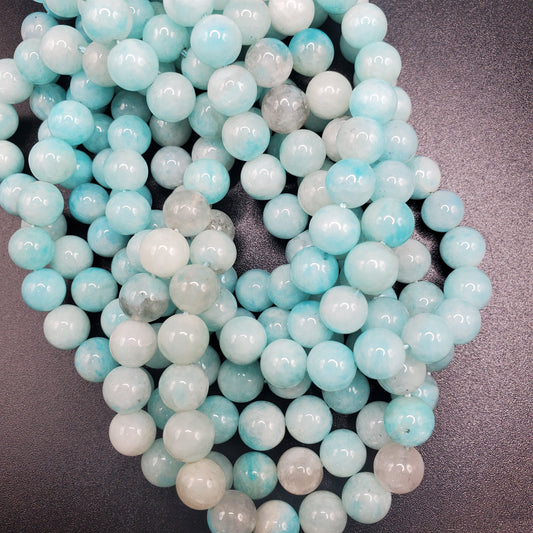 8mm Amazonite Round Smooth Bead Strand. 