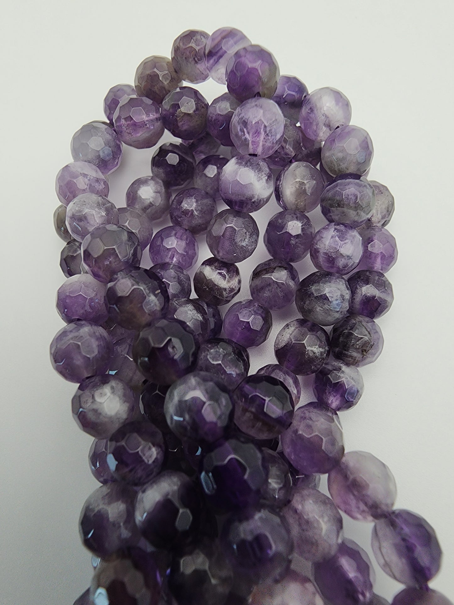 6mm Amethyst Faceted Bead Strand.