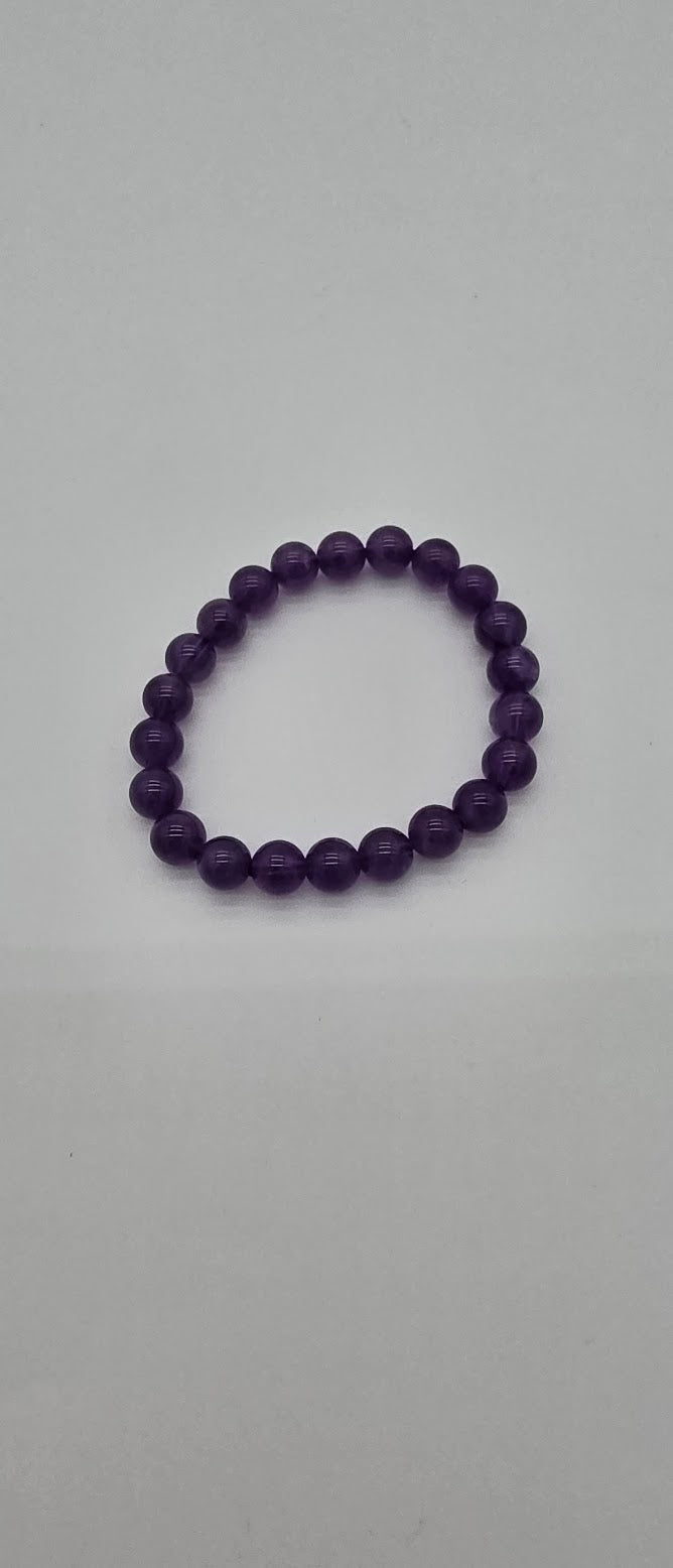 8mm Amethyst Stretch Bracelet.