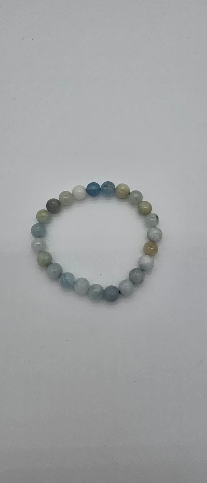 8mm Aquamarine Stretch Bracelet.