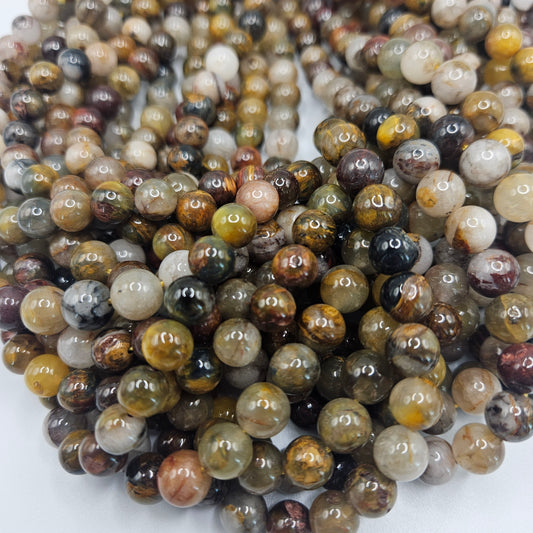 8mm Australian Pietersite Round Bead Strand.