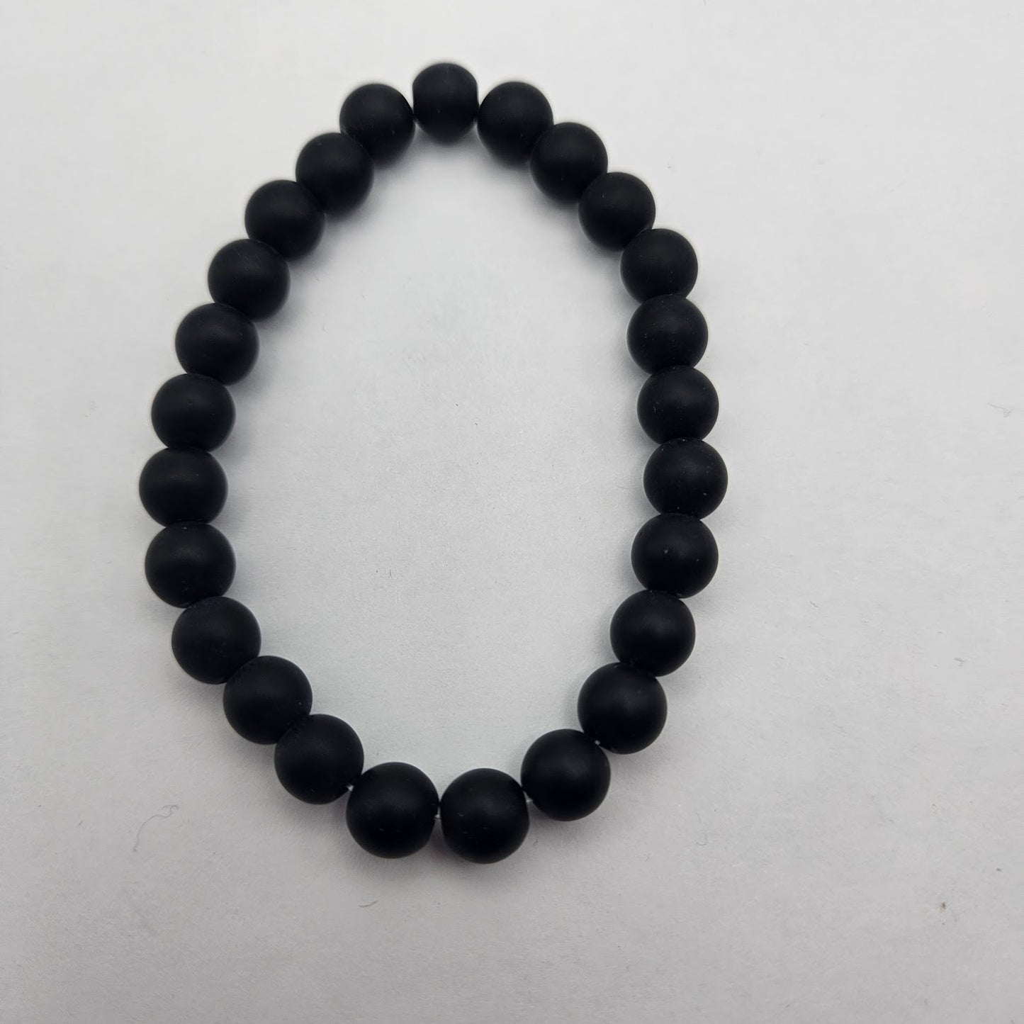 8mm Black Onyx Stretch Bracelet.